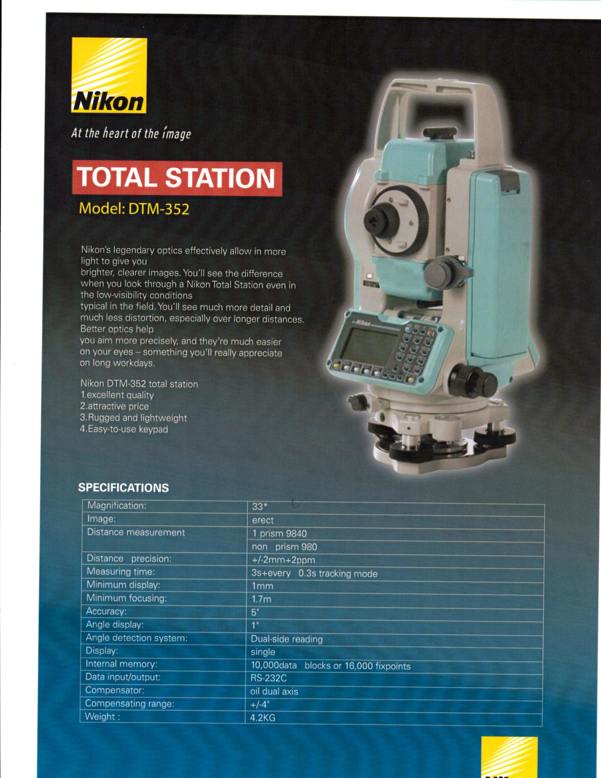 Nikon DTM352 DTM332 Series Total Station With Accuracy 2 Second from Japan - Image 2
